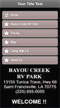 Mobile Screenshot of bayoucreekrv.com