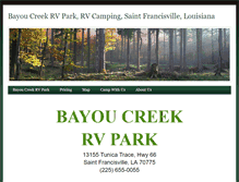 Tablet Screenshot of bayoucreekrv.com